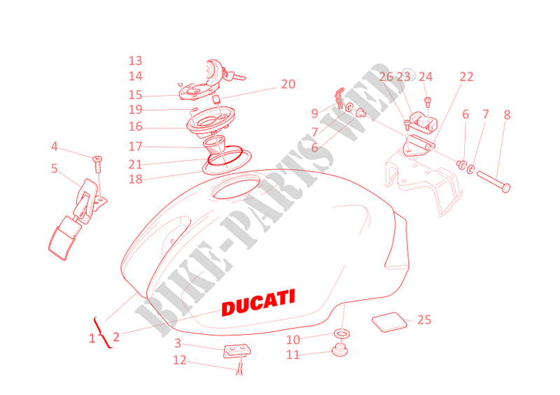 SERBATOIO CARBURANTE per Ducati Monster 900 S i.e. 2001