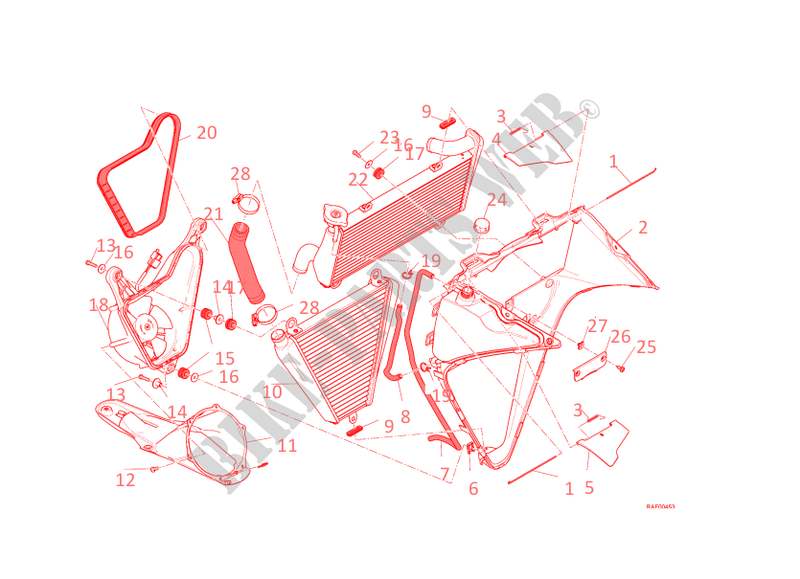 RADIATORE ACQUA per Ducati 1199 Panigale 2013