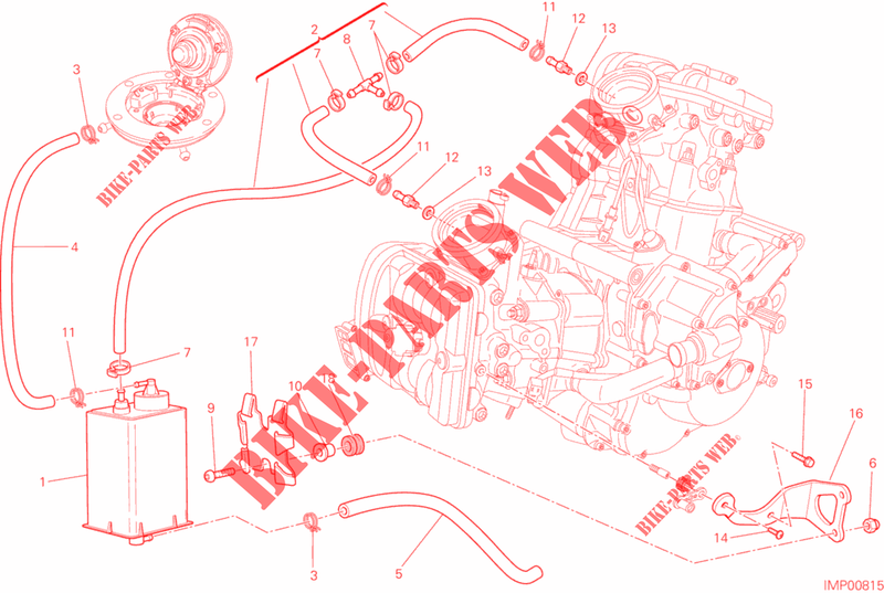 EVAPORATIVE EMISSION SYSTEM (EVAP) per Ducati Multistrada 1200 ABS 2013