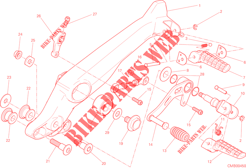PEDANE SINISTRO   PEDALE CAMBIO per Ducati Scrambler Urban Enduro 2016