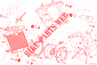 RADIATORE ACQUA DESTRO per Ducati Diavel 1200 Strada 2014