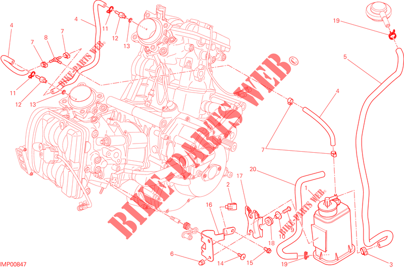 EVAPORATIVE EMISSION SYSTEM (EVAP) per Ducati Hypermotard 2015