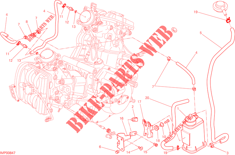 EVAPORATIVE EMISSION SYSTEM (EVAP) per Ducati Hyperstrada 2015