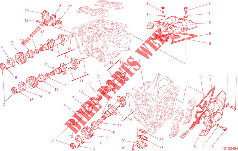 TESTA: DISTRIBUZIONE per Ducati Hypermotard SP 2015