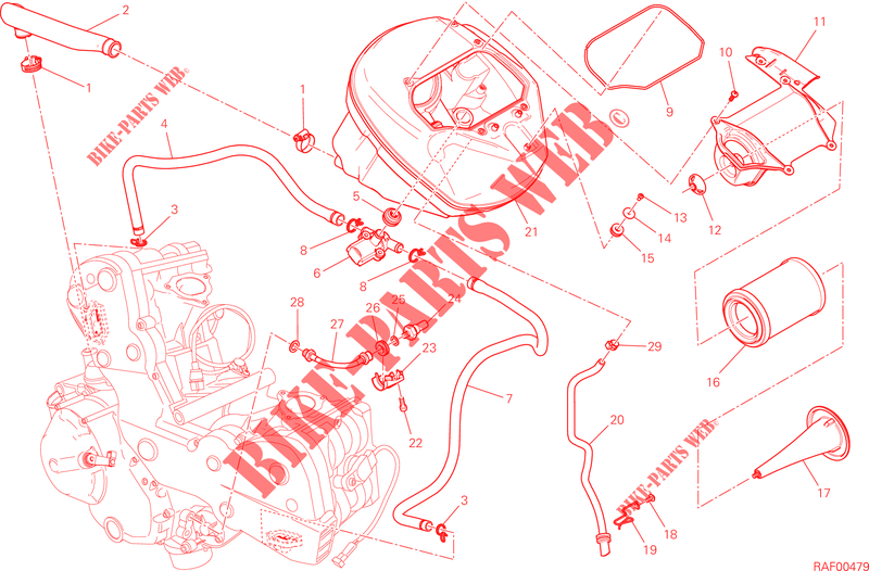 FILTRI ARIA per Ducati Hypermotard 2014