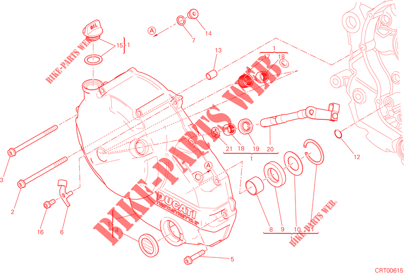 COPERCHIO FRIZIONE per Ducati Hypermotard 2013