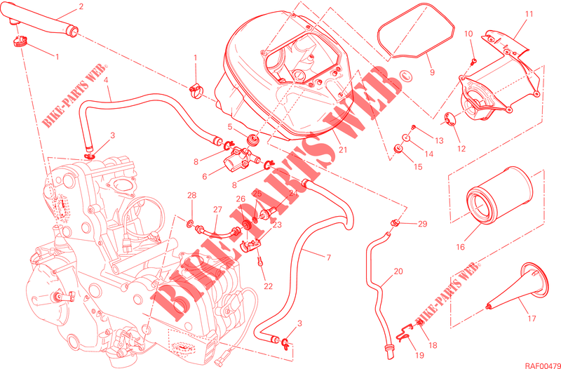 FILTRI ARIA per Ducati Hypermotard 2013