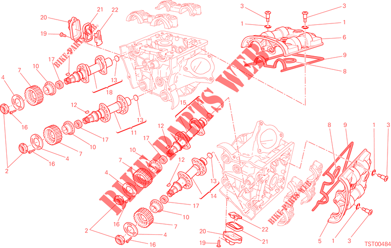 TESTA: DISTRIBUZIONE per Ducati Hypermotard 2013