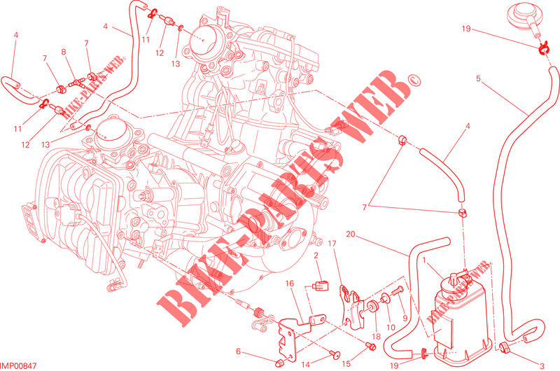 EVAPORATIVE EMISSION SYSTEM (EVAP) per Ducati Hyperstrada 2013