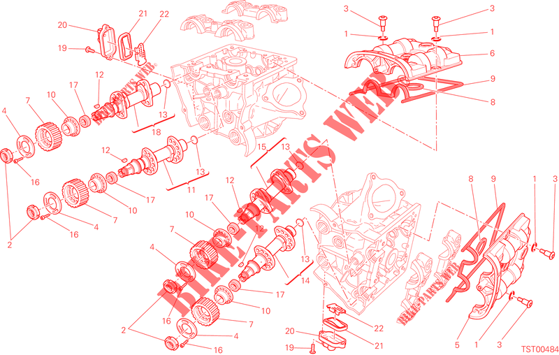 TESTA: DISTRIBUZIONE per Ducati Hypermotard SP 2013