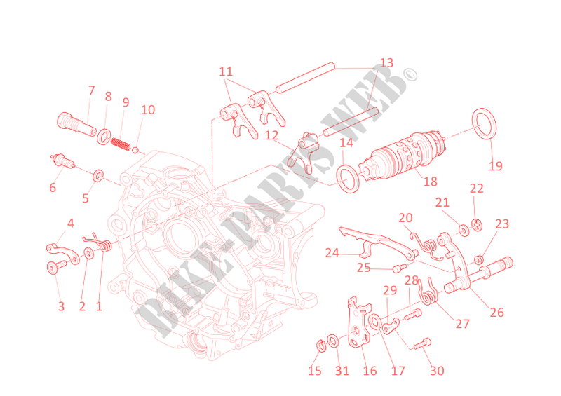 SELECTOR CAMBIO per Ducati Hypermotard 796 2012
