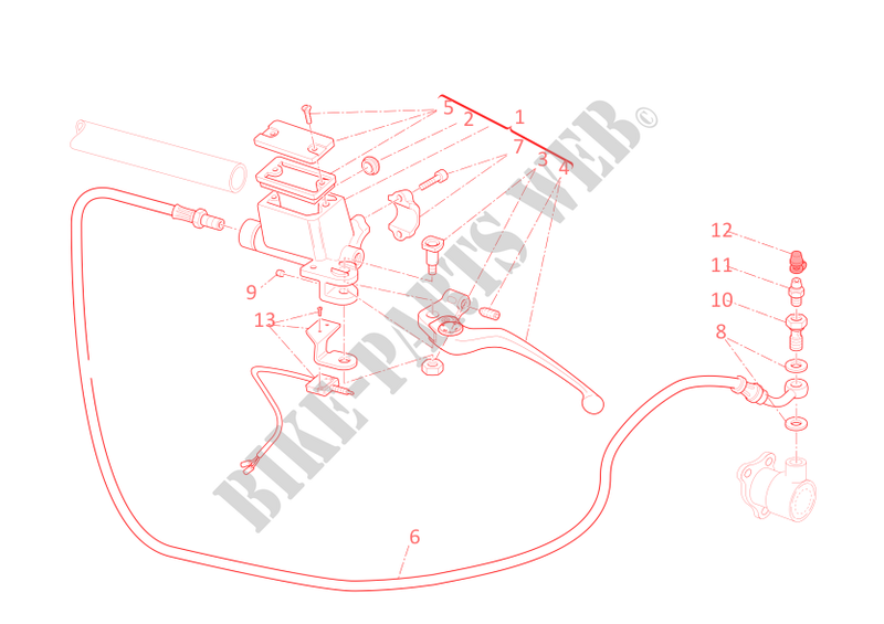 POMPA FRIZIONE per Ducati Hypermotard 796 2011