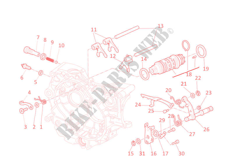 SELECTOR CAMBIO per Ducati Hypermotard 796 2011