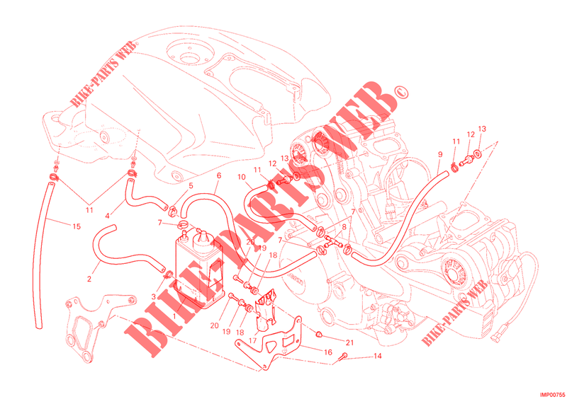 EVAPORATIVE EMISSION SYSTEM (EVAP) per Ducati Streetfighter 848 2013