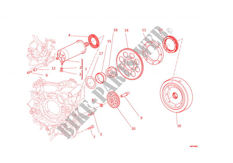 AVVIAMENTO ELETTRICO E ACCENSIONE per Ducati Monster 1200  2016