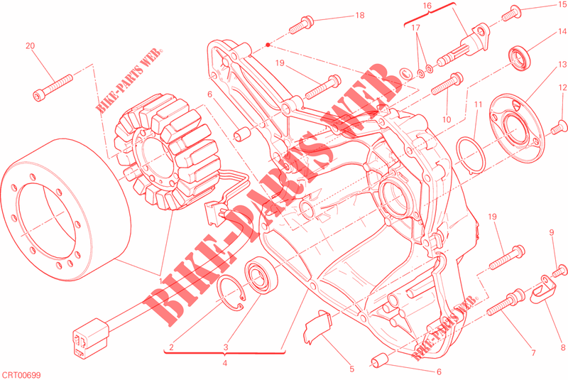 COPERCHIO / GENERATORE per Ducati Scrambler 800 Brazil Special Edition 2018