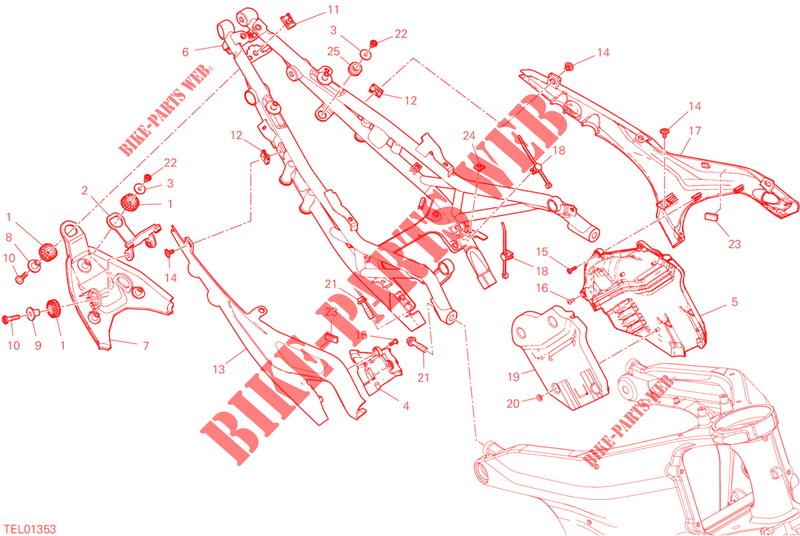 TELAIETTO POSTERIORE per Ducati Streetfighter V4 2020