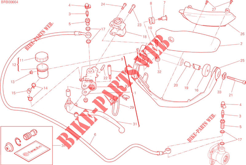 POMPA FRIZIONE per Ducati Multistrada 1200 Touring 2015