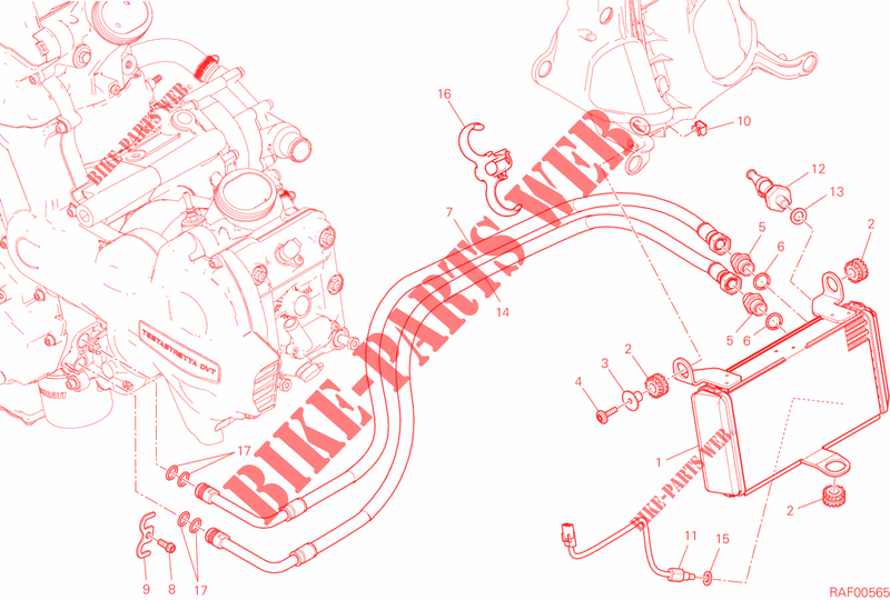RADIATORE OLIO per Ducati Multistrada 1200 Touring 2015
