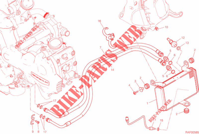 RADIATORE OLIO per Ducati Multistrada 1200 S Touring 2015