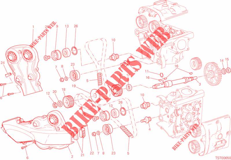 DISTRIBUZIONE per Ducati Monster 821 DARK 2015