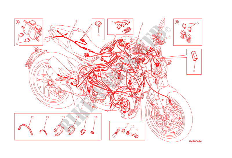 IMPIANTO ELETTRICO per Ducati Monster 1200 2015