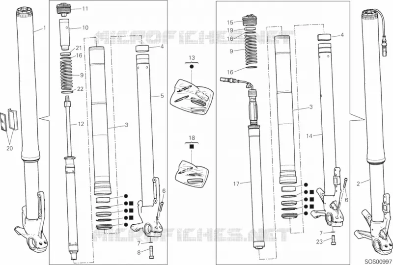FORCELLA ANTERIORE Ducati Motocicli Multistrada 2019 Multistrada 950 S  Multistrada 950 S