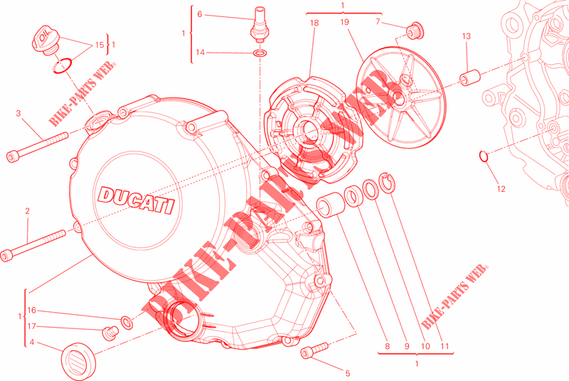 COPERCHIO FRIZIONE per Ducati Monster 696 ABS 2014