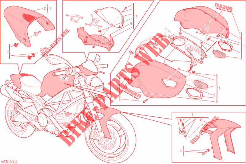 KIT ART per Ducati Monster 696 ABS 2014
