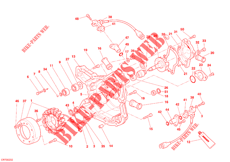 COPERCHIO / GENERATORE per Ducati 999 RS 2005