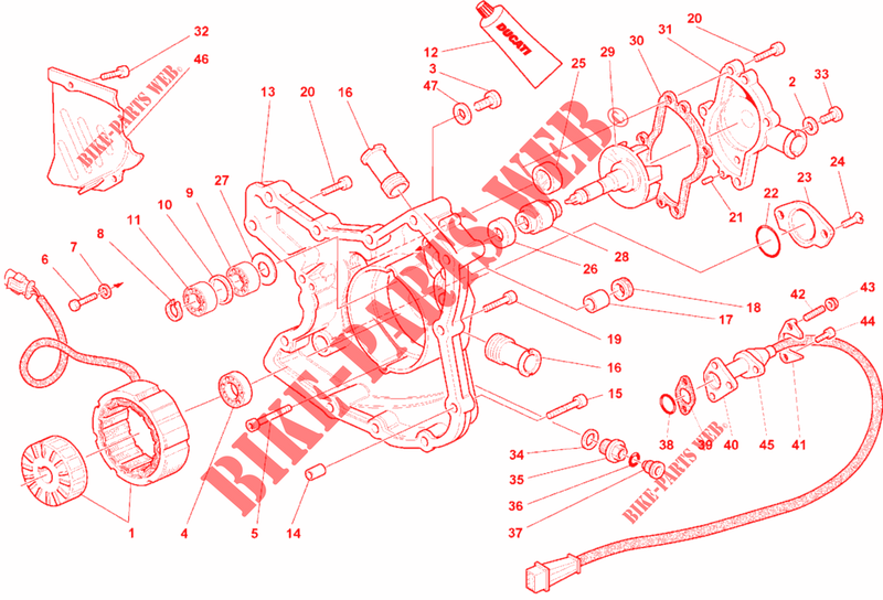 COPERCHIO / GENERATORE per Ducati 748 SPS 1999