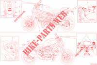 ETICHETTA DI AVVERTENZE per Ducati Monster 1200 25° Anniversario 2019