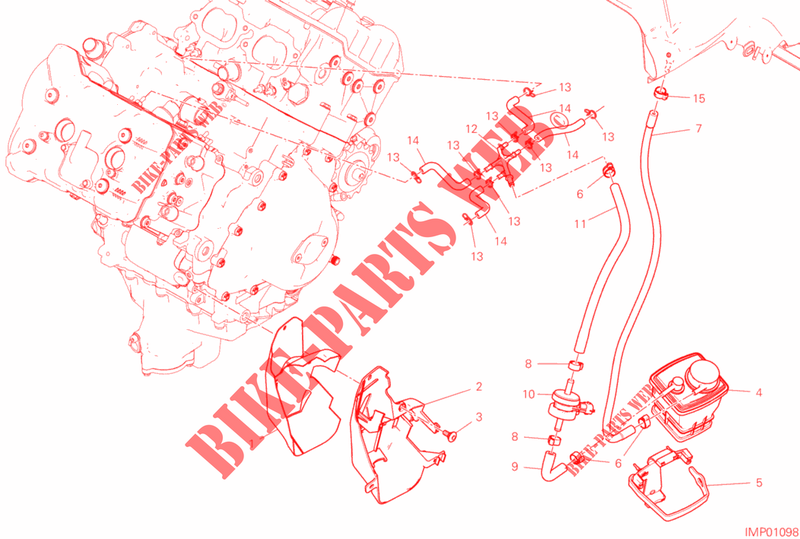 EVAPORATIVE EMISSION SYSTEM (EVAP) per Ducati PANIGALE 1100 V4 S CORSE 2019