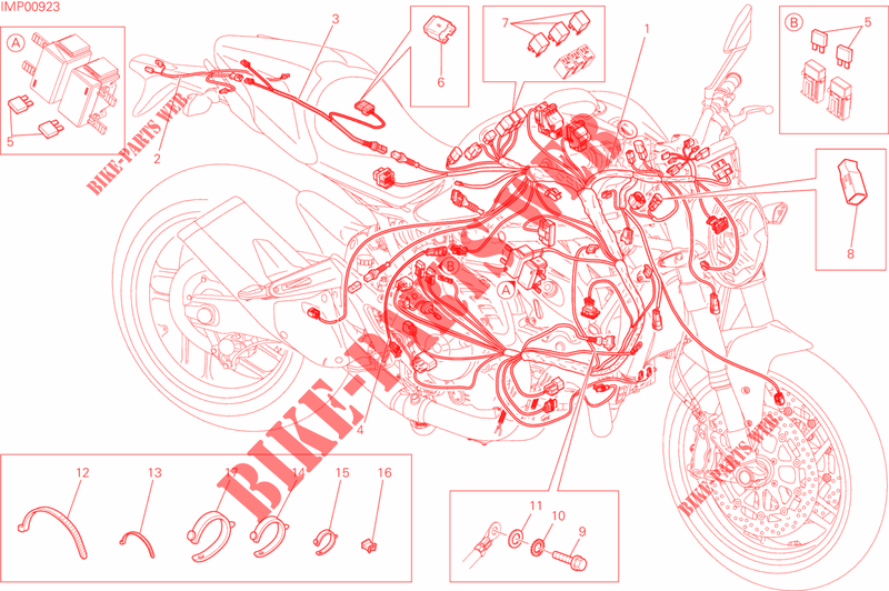 CABLAGGIO ELETTRICO per Ducati Monster 821 2015