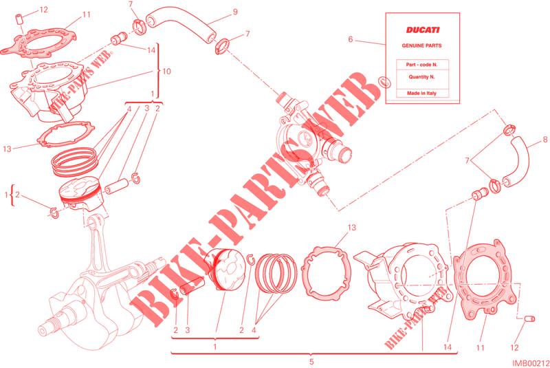 CILINDRI   PISTONI per Ducati Monster 821 2015