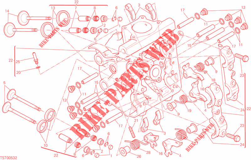 TESTA CILINDRO ORIZZONTALE per Ducati Monster 821 2015