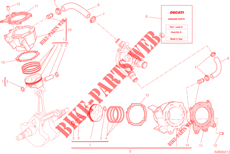 CILINDRI   PISTONI per Ducati Monster 821 Stripes 2015
