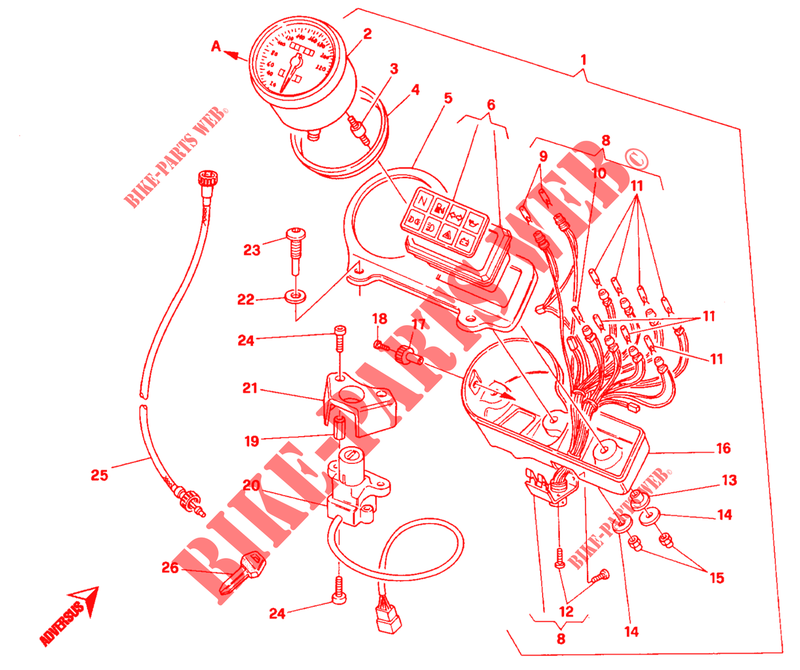 CRUSCOTTO per Ducati Monster 900 1993