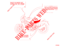 ETICHETTA DI AVVERTENZE (USA) per Ducati Monster 750 2000