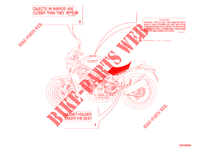 ETICHETTA DI AVVERTENZE (USA) per Ducati Monster 800 2004