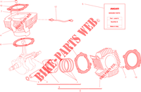 CILINDRO   PISTONE per Ducati Monster 659 Learner Legal (LAMs) 2013