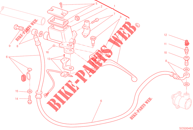 POMPA FRIZIONE per Ducati Monster 796 ABS S2R 2015