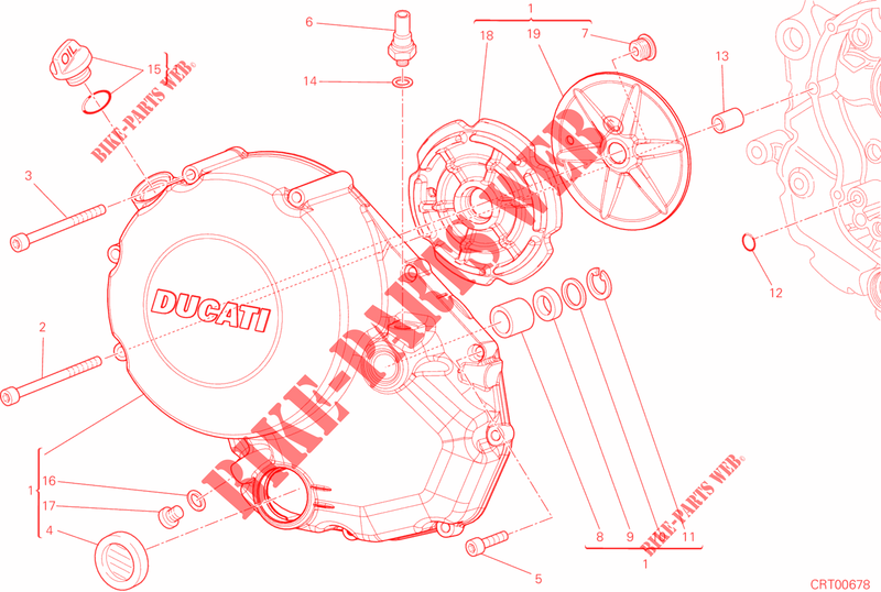 COPERCHIO FRIZIONE per Ducati Monster 795 ABS Red Stripe 2015