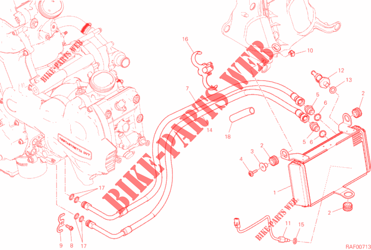 RADIATORE OLIO per Ducati Multistrada 1200 ABS 2015
