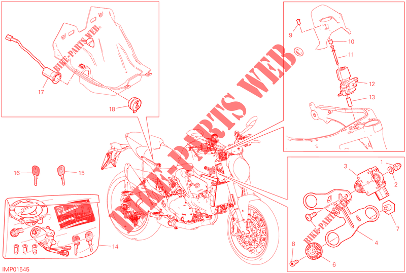 PARTI ELETTRICHE per Ducati Monster SP 2023