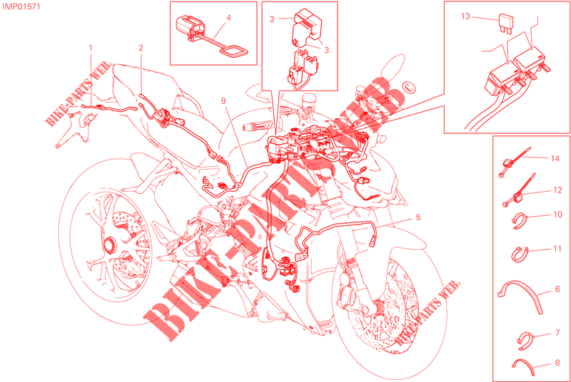 CABLAGGIO ELETTRICO per Ducati Streetfighter V4 SP2 2023