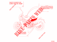 ETICHETTA DI AVVERTENZE (USA) per Ducati Monster 620 2003