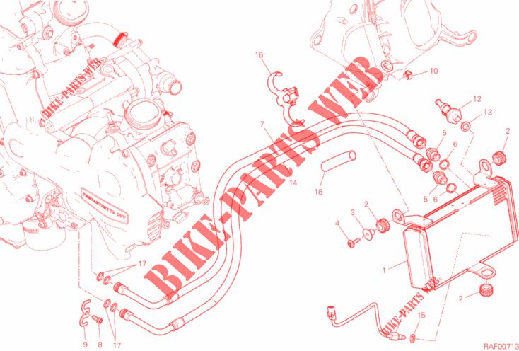 RADIATORE OLIO per Ducati Multistrada 1200 S ABS 2015