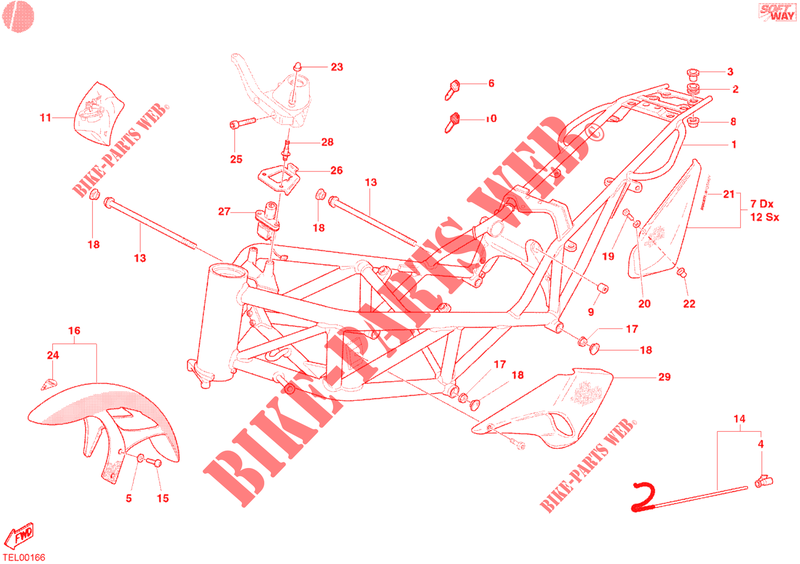 TELAIO per Ducati Monster S4 Fogarty 2002