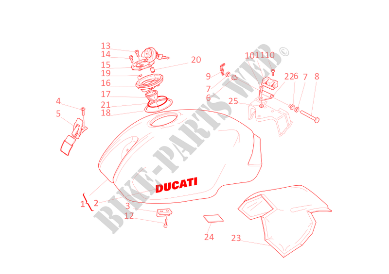 SERBATOIO CARBURANTE per Ducati Monster S4 2002